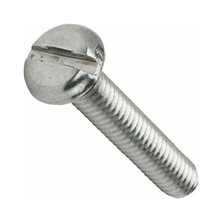 Newport Fasteners M8-1.25 x 60 mm Slotted Pan Machine Screw, Plain 18-8 Stainless Steel, 350 PK 135098-BR-350